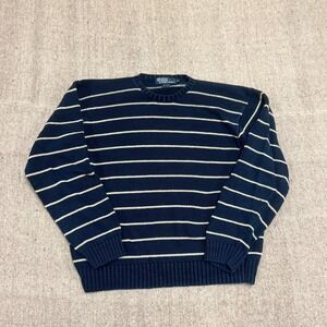 Vintage Polo Ralph Lauren Sweater Mens XL Blue 1990s Striped